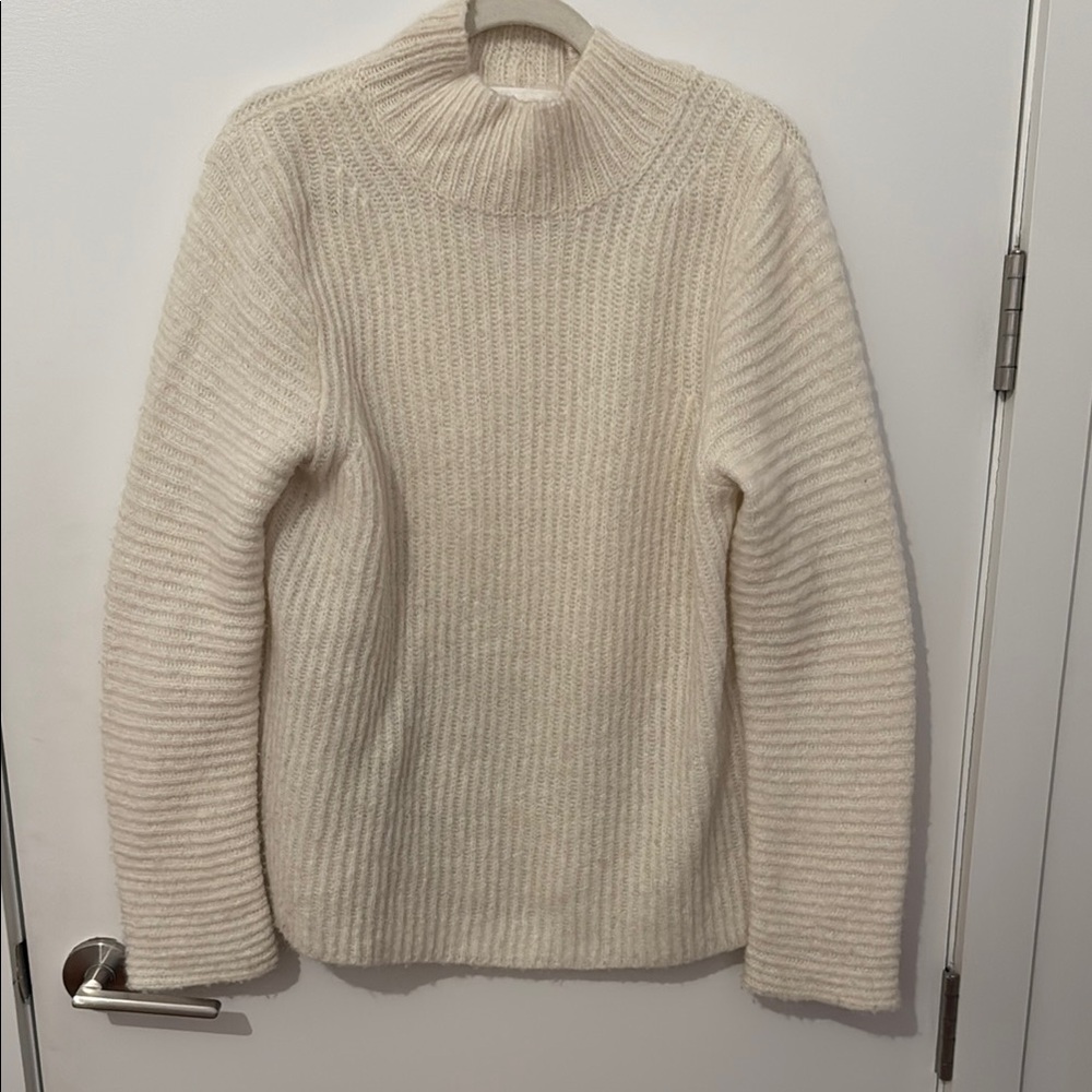 Helmut Lang Cozy Cream Turtleneck Sweater
